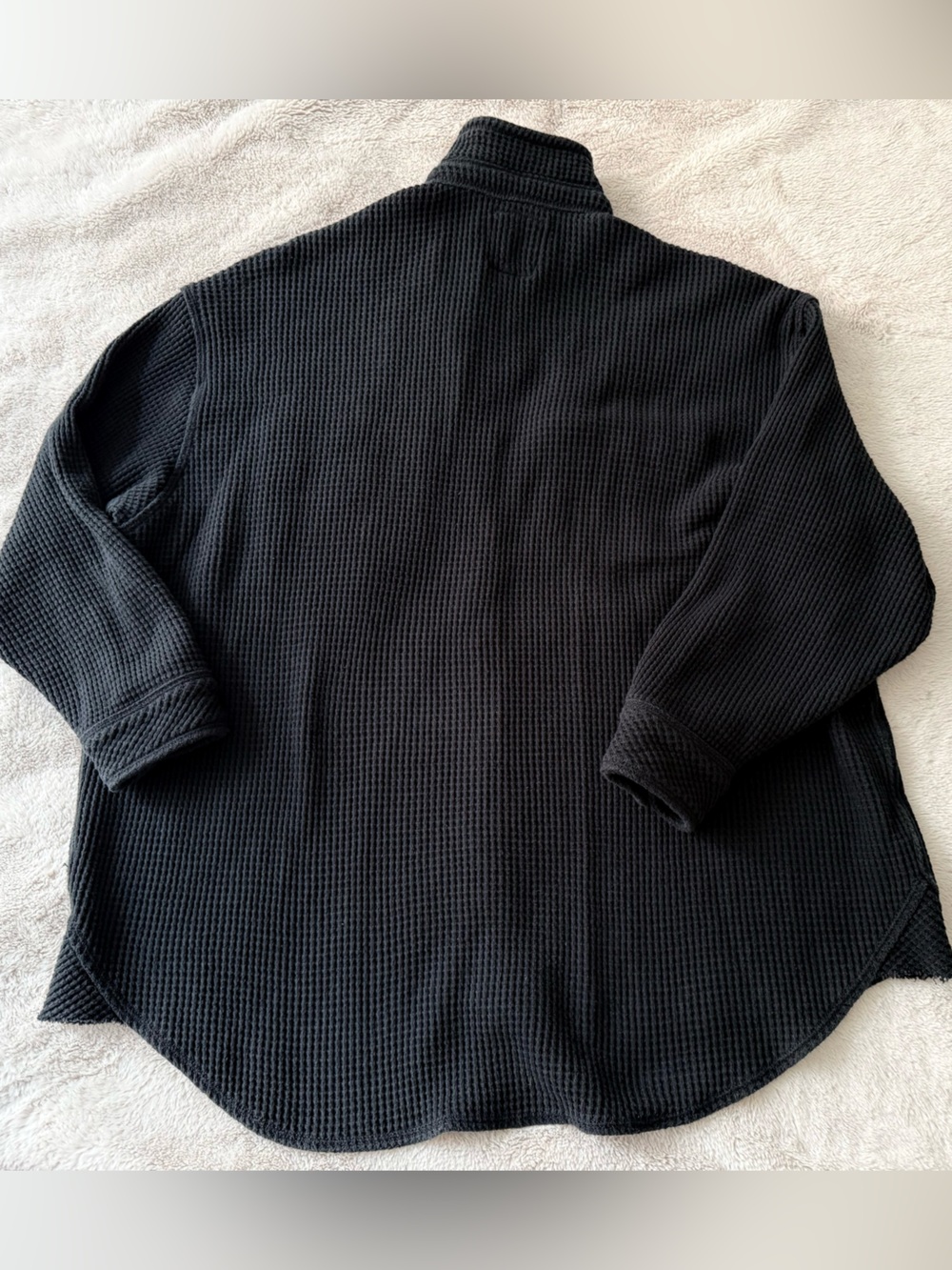 Aerie LumberJane Waffle Shirt True Black Size S - Picture 4 of 11